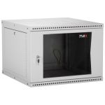 Настенный разборный шкаф TLK 19, 9U, стеклянная дверь, серый TWI-096045-R-G-GY (артикул 15900292) – фото 1