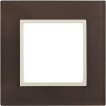 Рамка ЭРА 14-5101-31 на 1 пост, стекло, Elegance, мокко+слоновая кость Б0034485 (артикул 15903918) – фото 1