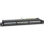 Коммутационная патч-панель Cabeus 1HU, портов: 24хRJ45, категория 5е, экранирование, PL-24-Cat.5e-SH-Dual (артикул 17196769) – фото 1