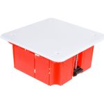 Коробка распаячная IEK 92x92x45, КМ41022, пластиковые лапки, с крышкой, ИЭК UKG11-092-092-045-P (артикул 15162520) – фото 1