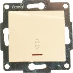 Проходной выключатель с подсветкой LEZARD KARINA крем 707-0388-114 (артикул 16027836) – фото 1