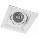 Потолочный встраиваемый светильник FERON MR16 G5.3 белый, DLT201 29770 (артикул 15746779) – фото 1