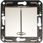 Двухклавишный выключатель Volsten V01-15-V22-M, Magenta Argento, 10029 (артикул 15590898) – фото 1