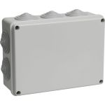 Коробка распаячная IEK открытой проводки, IP44, КМ41243, RAL7035,10 гермовводов, ИЭК UKO11-190-140-070-K41-44 (артикул 15167155) – фото 1