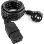 Кабель питания Cablexpert, 1.8 м, Schuko-С19, 16 А, черный, с заземлением, PC-186-C19 (артикул 16206469) – фото 1