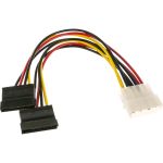 Кабель питания Cablexpert SATA molex 4pin/2xsata 15pin, на 2 устройства, 15см, пакет CC-SATA-PSY (артикул 16206437) – фото 1