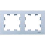 Рамка Schneider Electric 2-м ATLAS DESIGN универс. алюминий ATN000302 (артикул 15873920) – фото 1