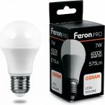 Светодиодная лампа FERON PRO LB-1007 шар E27 7W 4000K OSRAM LED 38024 (артикул 16233658) – фото 1
