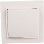 Выключатель STEKKER 1-клавишный, 220V, 10А, серия Эрна, слоновая кость, PSW10-9003-02 39230 (артикул 16239913) – фото 1