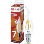 Светодиодная лампа IN HOME LED-СВЕЧА НА ВЕТРУ-deco 7Вт 230В Е14 6500К 630Лм прозрачная 4690612034997 (артикул 18508363) – фото 1