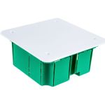 Коробка распаячная IEK 92x92x45, КМ41021, металлические лапки, с крышкой, ИЭК UKG11-092-092-040-M (артикул 15162519) – фото 1
