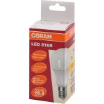 Светодиодная лампа OSRAM LED STAR A Стандарт 7Вт E27 600 Лм 2700 К Теплый белый свет 4058075096387 (артикул 18134053) – фото 1