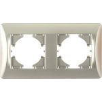 Рамка GUSI ELECTRIC Ugra 2-местная, цвет серебро С1120-004 (артикул 16032874) – фото 1