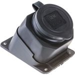Угловая настенная розетка с защитной крышкой IEK РБу13-1-0м ОМЕГА, IP44 PKR22-016-2-K02 (артикул 16303706) – фото 1