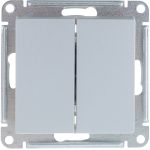 2-клавишный переключатель Schneider Electric ATLASDESIGN 10АХ, АЛЮМИНИЙ ATN000365 (артикул 16314068) – фото 1