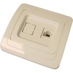 Компьютерная розетка, слоновая кость RJ-45 TDM Валдай SQ1804-0113 (артикул 15516653) – фото 1
