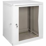 Настенный разборный шкаф КДДС 19"", 15U, стеклянная дверь, 600x600, серый УТ000003574 (артикул 21641632) – фото 1