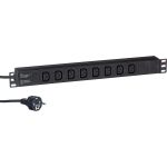 Блок розеток ExeGate ServerPro PDU-19H809 Al-8C13-EU2.5CU, 19, 1U, алюминий, 8 IEC 320 C13, евро, 2.5м 280855 (артикул 17619180) – фото 1