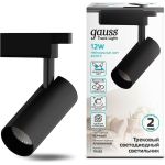 Трековый светильник GAUSS цилиндр 12W 950lm 4000K 180-220V IP20 55х190мм черный LED 1/40 TR065 (артикул 16856125) – фото 1