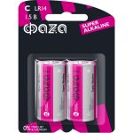 Алкалиновые элементы питания ФАZА LR14 Super Alkaline BL-2 2858504 (артикул 16091592) – фото 1