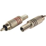 Разъем аудио REXANT штекер RCA под винт, металл Silver 2 шт 06-0151-A2 (артикул 22221915) – фото 1