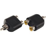 Переходник штекер REXANT RCA - RCA 2 гнезда 06-0162-A (артикул 22221885) – фото 1