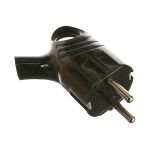 Угловая вилка ЭРА Vx4-B Vx4-B с/з с кольцом 16A черная Б0039677 (артикул 15980694) – фото 1