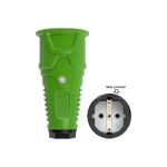 Кабельная розетка PCE 16A 250V 2P+E IP20 корпус зеленый, маркер черный 2510-us (артикул 16252520) – фото 1