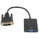 Переходник Cablexpert 25M/15F, длина кабеля 0,2м, черный, пакет A-DVID-VGAF-01 (артикул 16016921) – фото 1