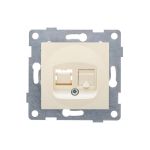 Компьютерная розетка GUSI ELECTRIC Ugra МЕХ RJ45, одинарная, СУ, бежевая С11К1-003 (артикул 16032929) – фото 1