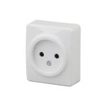 Розетка ЭРА 11-2201-01 2P, 16A-250В, IP20, ОУ, Эксперт, белый Б0031551 (артикул 15981081) – фото 1