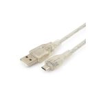 Кабель Cablexpert USB 2.0 Pro, AM/microBM, 18м, экран прозрачный CCP-mUSB2-AMBM-6-TR (артикул 16205194) – фото 1