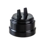 2-клавишный тумблерный выключатель Bylectrica А510-2204 10А открытой установки, серия РЕТРО, черный, А510-2204 черный (артикул 17394762) – фото 1