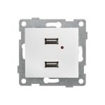 Розетка USB GUSI ELECTRIC Bravo двойная, СУ, белая С10USB2-001 (артикул 16032665) – фото 1