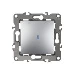 Выключатель с подсветкой ЭРА 12-1102-03 10АХ-250В, IP20, алюминий Б0014635 (артикул 15840891) – фото 1