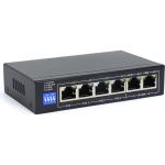 6-портовый коммутатор Amatek AN-S6P4M 100 Мбит/с с PoE+ до 60Вт 7000338 (артикул 18499399) – фото 1
