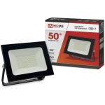 Светодиодный прожектор IN HOME СДО-7 50Вт 230В 6500К IP65 черный 4690612034638 (артикул 18526645) – фото 1