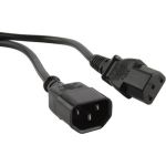 Кабель питания монитор-компьютер Hyperline PWC-IEC13-IEC14-0.5-BK IEC 320 C13 - IEC 320 C14 43792 (артикул 19566294) – фото 1