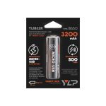 Аккумулятор ЯРКИЙ ЛУЧ ylp yl1832r 18650 li-ion 3.7в 3200mah с защитой и встроенной арядкой micro-usb 4606400106494 (артикул 24677523) – фото 1