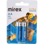 Батарея Mirex, щелочная LR6 / AA 1,5V 2 шт ecopack 23702-LR6-E2 (артикул 17275290) – фото 1