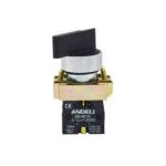 Переключатель ANDELI XB2-BD25 черный 2 положения I-0 стандарт, ручка ADL10-001 (артикул 17378004) – фото 1