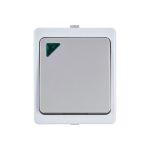 Проходной выключатель TDM Вуокса ОП IP54 одноклавишный с подсветкой SQ1803-0005 (артикул 15516336) – фото 1