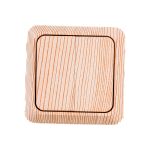 Двухклавишный выключатель Intro Quadro 2-104-11 10А-250В, IP20, открытая установка, сосна, Б0053763 (артикул 20771823) – фото 1