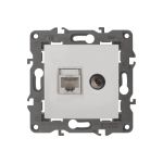 Розетка ЭРА 14-3110-01 RJ45 TV, IP20, белый Б0034314 (артикул 15980563) – фото 1