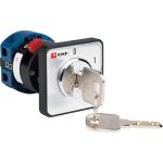 Кулачковый переключатель EKF ПК-1-112 10А 2P «0-1» с ключом PROxima SQpk-1-112-10 (артикул 16046623) – фото 1