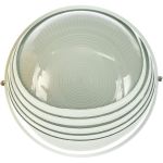 Влагозащищенный светильник Navigator 94 819 NBL-R3-100-E27/WH НПБ 1107 белый круг с ресничками 100Вт IP54 94819 (артикул 15525176) – фото 1