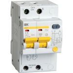 Дифференциальный автомат IEK АД12 2Р 6А 10мА MAD10-2-006-C-010 (артикул 16300210) – фото 1