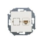 Компьютерная розетка Simon RJ45 кат.5е, слоновая кость 20 1591598-031 (артикул 15424103) – фото 1