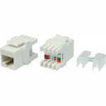 Вставка Keystone Hyperline KJ8-8P8C-C5e-180-WH Jack RJ-45(8P8C), категория 5e, тип 180 градусов 426192 (артикул 19566264) – фото 1