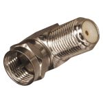 Антенный угловой переходник REXANT RG-6, SAT, штекер F - гнездо F, 06-0021-A (артикул 22374135) – фото 1
